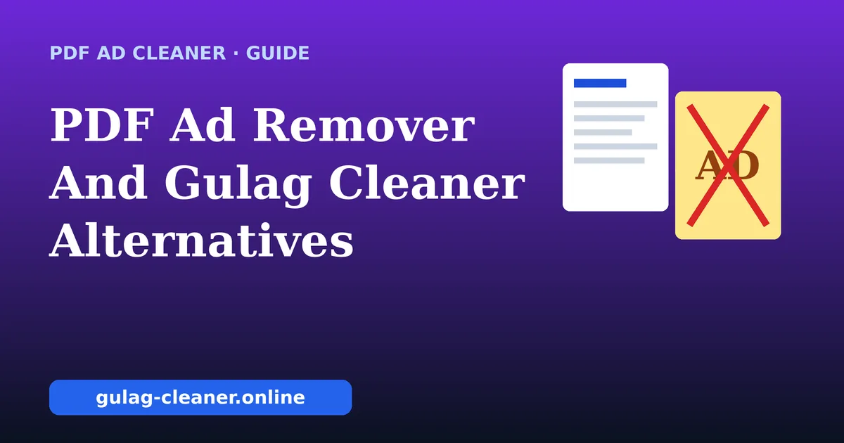 PDF Ad Remover And Gulag Cleaner Alternatives: Honest Comparison cover image