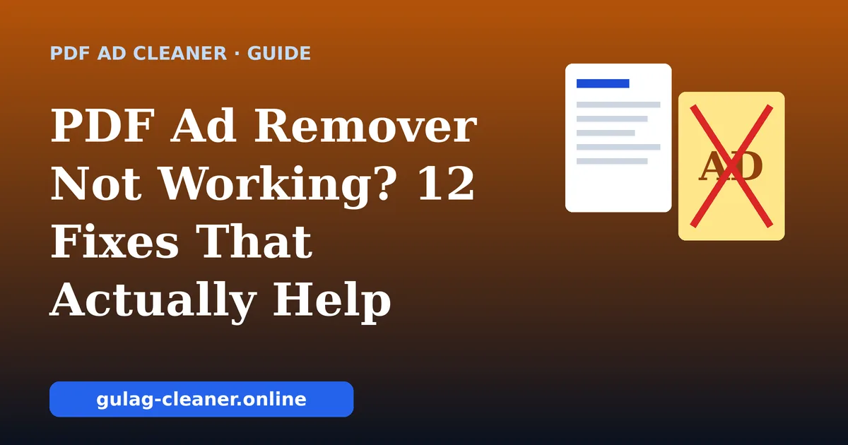 PDF Ad Remover Not Working? 12 Fixes That Actually Help cover image